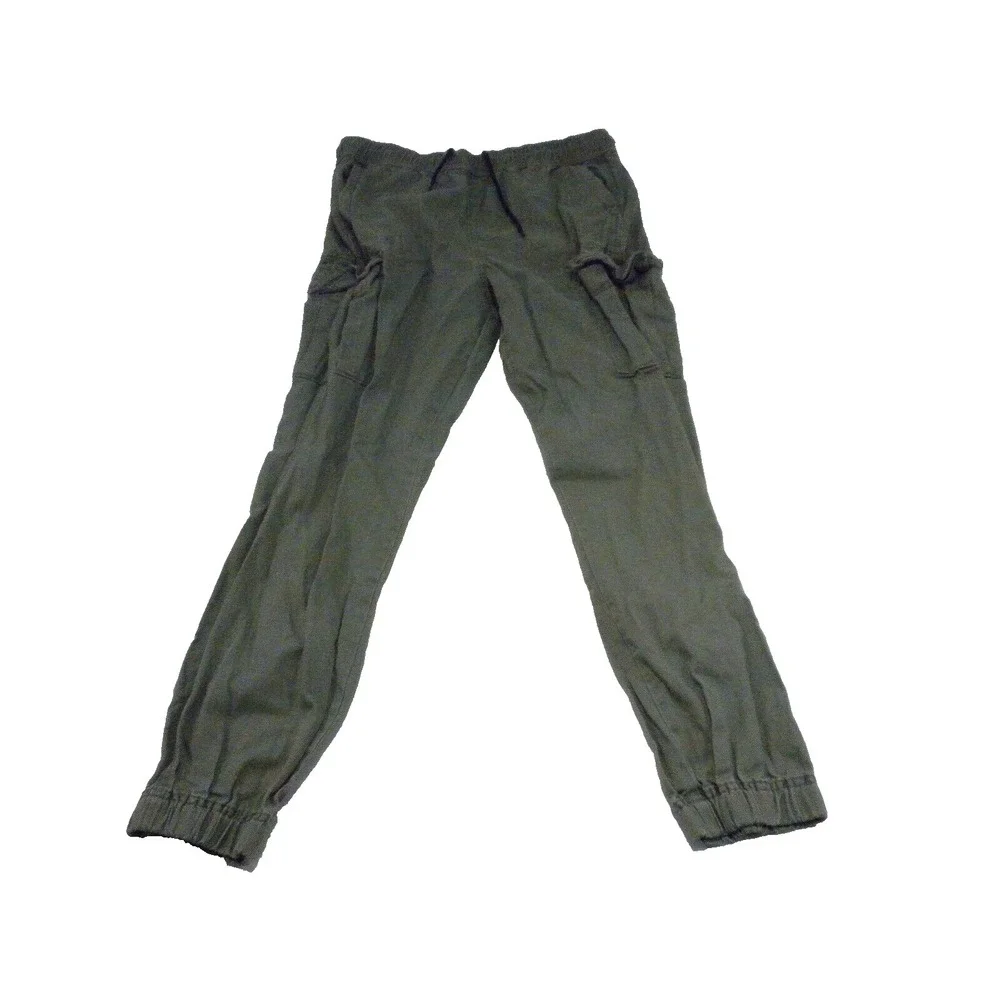 Aeropostale Joggers Mens S Green Cargo Twill‎ Stretch Tapered Elastic Cuff